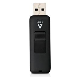 V7 Chiavetta usb 2.0 Slider da 4gb Retrattile- nero