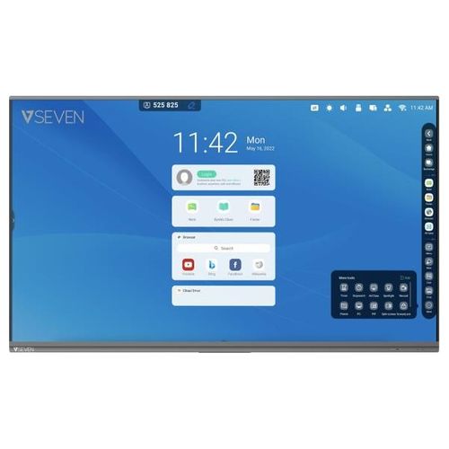 V7 IFP6502-V7PRO Lavagna Interattiva 65" 3840x2160 Pixel Touch Screen Nero Usb / Bluetooth