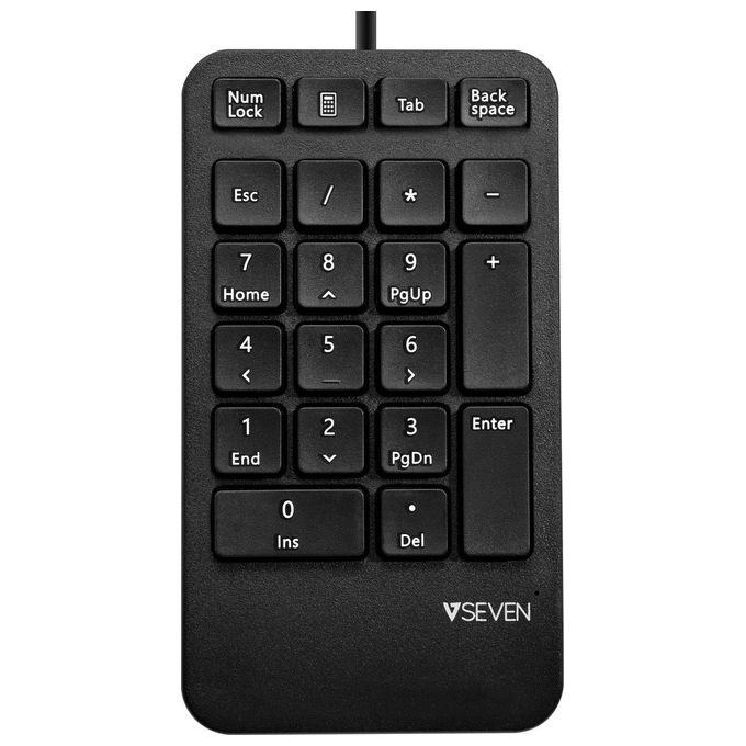 V7 KP400-1E Tastierino Usb Professionale 21 Tasti con Calcolatrice