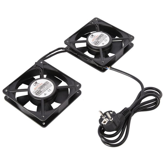 V7 Rack con Set di Due Ventole per Cabinet a Parete Schuko