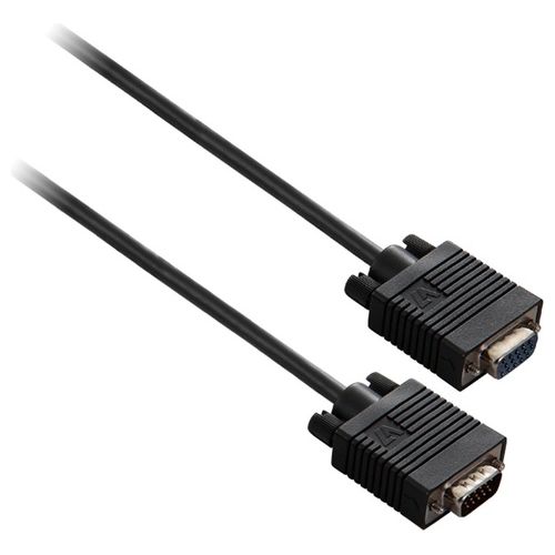 V7 Vga Cable 3m Black Extension Hddb15 M/f Ferrite Core