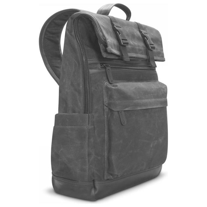 V7 Zaino per Notebook 16'' Elite Tela Nero Rolltop Quick Access Pocket