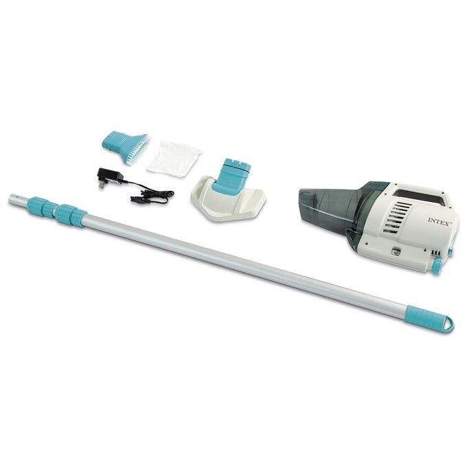 Image of Intex 28628 Aspirapolvere Vacuum Ricaricabile ZR200 per Piscine e Spa con Asta 280 cm e Due Teste Aspiratrici ZR200 Tutte le piscine