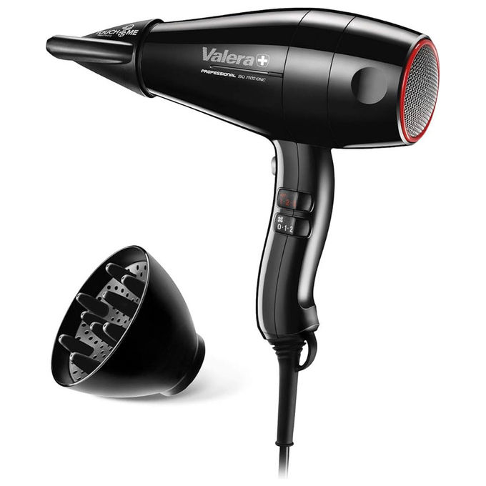 Valera SSJ7500XLRC Asciugacapelli Professionale Swiss Silent Jet 7500X Light RC D 2000 W Nero