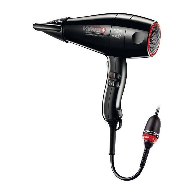Valera SXJ 7500D RC Silent Jet 7500 Light Ionic Asciugacapelli con Rotocord 2000W Nero