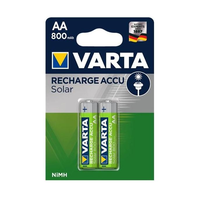 Varta Batteria Ric. Aa 2pz 800mh Longlife Solar Accu