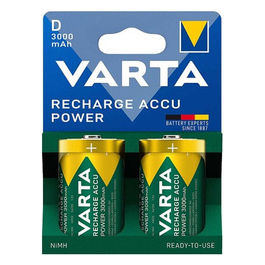 Varta, Batteria Ricaricabile D, Nichel Metallo Idruro, 2 Pezzi