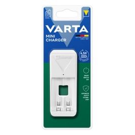 Caricabatterie e Batterie Mini Charger 2xAAA Bianco