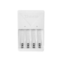 Caricabatterie e Batterie Plug Charger 4xAAA Bianco