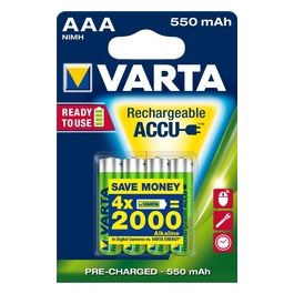 Confezione 4 Ricaricabili AAA 550mah