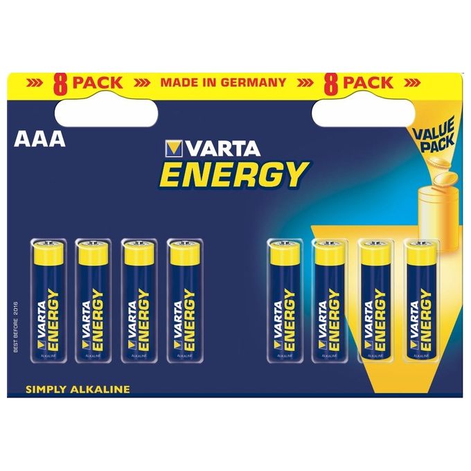 Varta Confezione 8 Energy AAA Alcalina