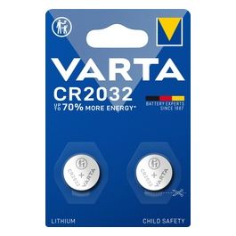 CR 2032 Batterie a Bottone al Litio da 3V Blister da 2 Pezzi