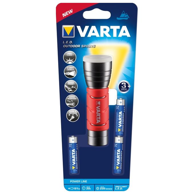 VARTA LED Outdoor Sports Flashlight 3AAA