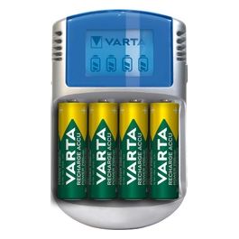 PowerLcd Caricabatterie Lcd per AA/AAA con 4 Batterie AA 2600mAh Adattatore 12V e Cavo Usb Inclusi