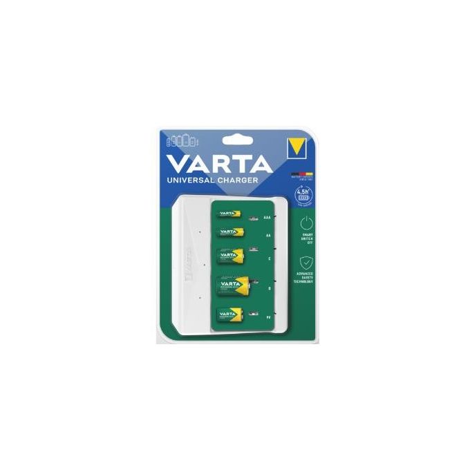 caricabatterie varta universal charger (pile non incluse) 57688