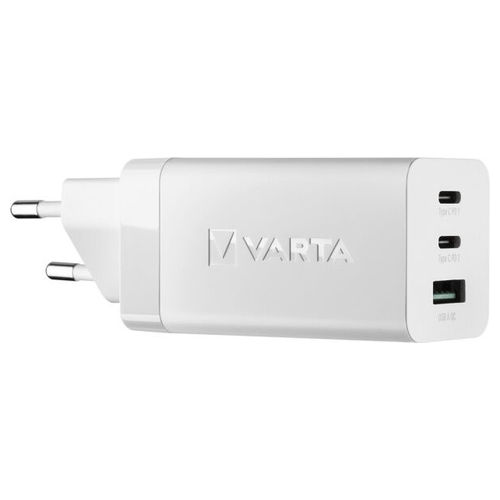 57956101401 High Speed Charger Caricabatterie USB 65 W GaN 3 Porte 2x USB-C PD 1x USB-A QC colore Bianco