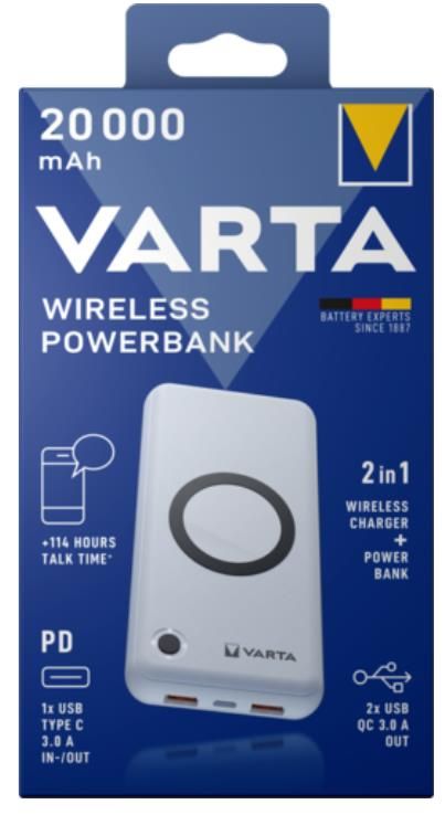 Varta Wireless PowerBank 20000