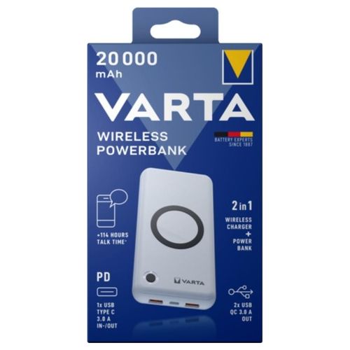 Varta Wireless PowerBank 20000 Cavo USB-C 10W
