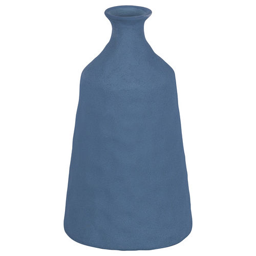 Vaso arredo blu in ceramica h. 26,2 cm, Sand