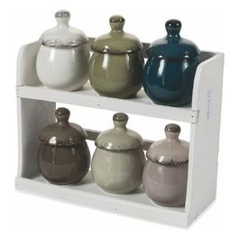Baita Set 6 Barattol.C/Stand Grigio Stones 