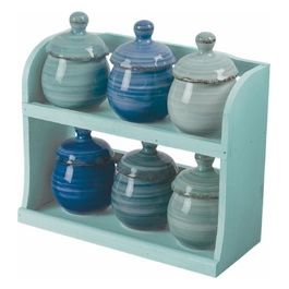 Baita Set 6 Barattolini C/Stand Ocean 