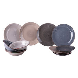 Baita Stones Servizio Tavola 12 Pezzi In Gres