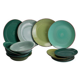 Baita Greenery Servizio Tavola 12 Pezzi In Gres