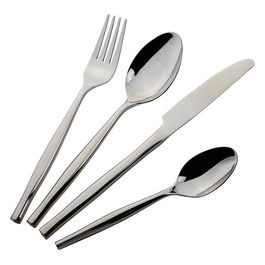 Cult Set 24 Posate In Acciaio, Silver Lucido