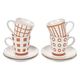 Geometry Set 4 Tazzine Caffe C/Piattino