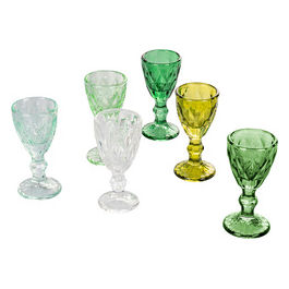 Prisma Set 6 Liquorini Greenery In Vetro 45 Ml
