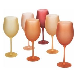 Set 6 Calici Frosted In Vetro 550 Ml, Happy Hour Sunset