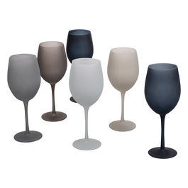 Set 6 Calici Frosted In Vetro 550 Ml, Happy Hour Stones