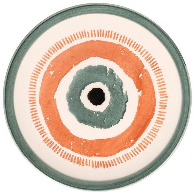 VDE TIVOLI 1996 Set 6 Occhio Marino Arancio Piatto Frutta 21Cm