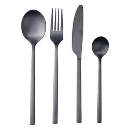 Stylo Set Posate 24Pz Nero Opaco