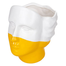 Vis A Vis Vaso Bianco Arancio 19 Cm