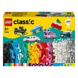 LEGO Classic 11036 Veicoli Creativi, Modellini di Auto in Mattoncini, Macchine Giocattolo per Bambini e Bambine 5+ Anni