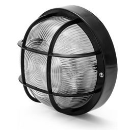 Applique Tonda E27 Max 60W Nero
