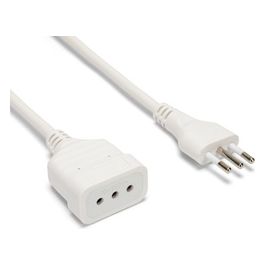 PROLIT10A-3 Prolunga 3mt Spina e Presa 10A Bianco