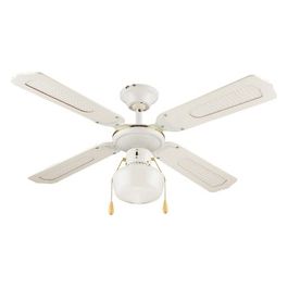 Ventilatore Soffitto 4 Pale D106 Cm 60W Bianco Windy