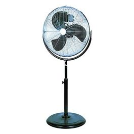 Vigor Ventilatore da Pavimento Urano Nero-Cromo con Diametro di 45 cm per un Efficiente Raffrescamento Ambientale