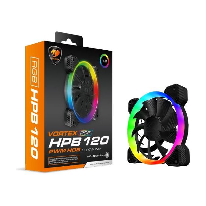 VENTOLA CABINET GAMING VORTEX HPB RGB FAN 120X120X25 - COUGAR