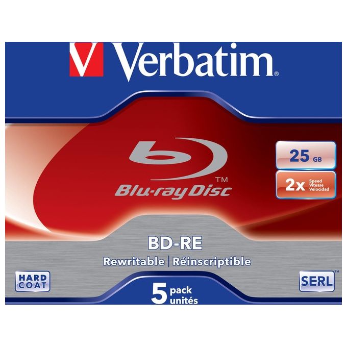 Verbatim Blu Ray Disc Re 25gb 2x Conf.5pz Xx