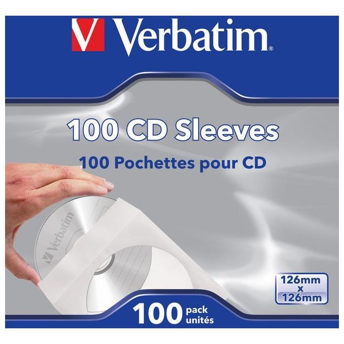 Verbatim Confezion Da 100 Bustine X Cd  Dvd