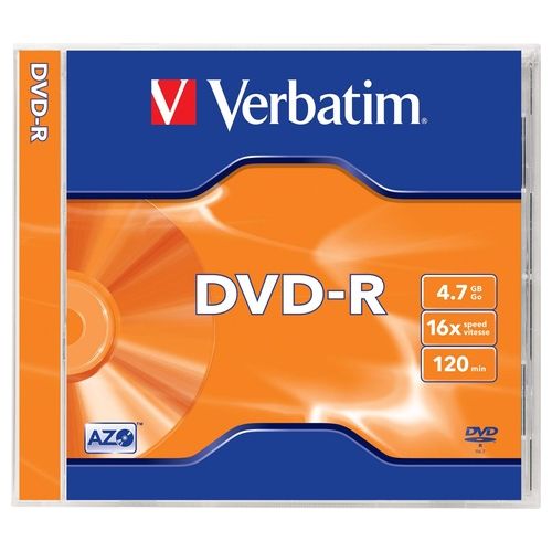 Verbatim Dvd-r 4.7gb 16x Conf.singola 1pz
