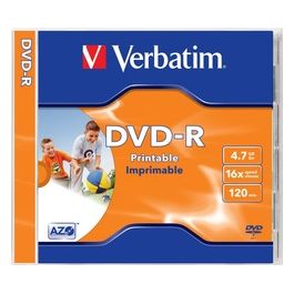 Verbatim Dvd-r 4.7gb 16x Printable Conf.1pz