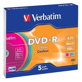 Dvd-r 4.7gb 16x Azo Slim Case 5pz