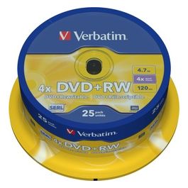 DVD+RW Matt Silver 4,7Gb 25 Pezzi