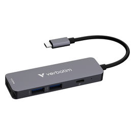 Verbatim, Hub USB 3.2 Gen 1 Type-C, Grigio, 4 Porte