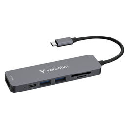 Hub USB-C 3.2 Gen 1 Grigio con HDMI e Lettore Schede