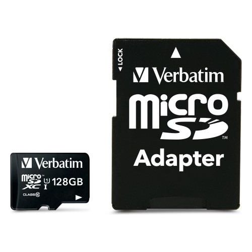 Verbatim Micro sdhc -128Gb- Class 10+adat.